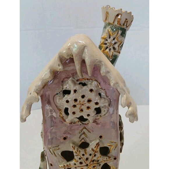 Heather Goldminc Blue Sky Christmas Tree Tealight Snowflake 12" Pink RETIRED - Picture 4 of 16